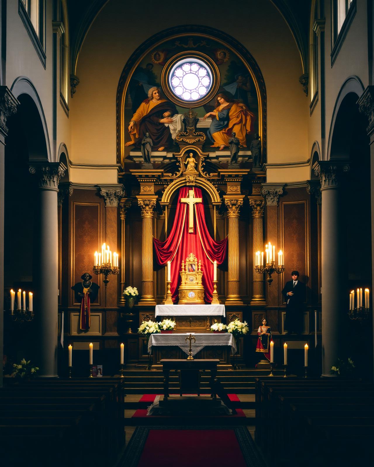 The high altar at St Mary of the Assumption