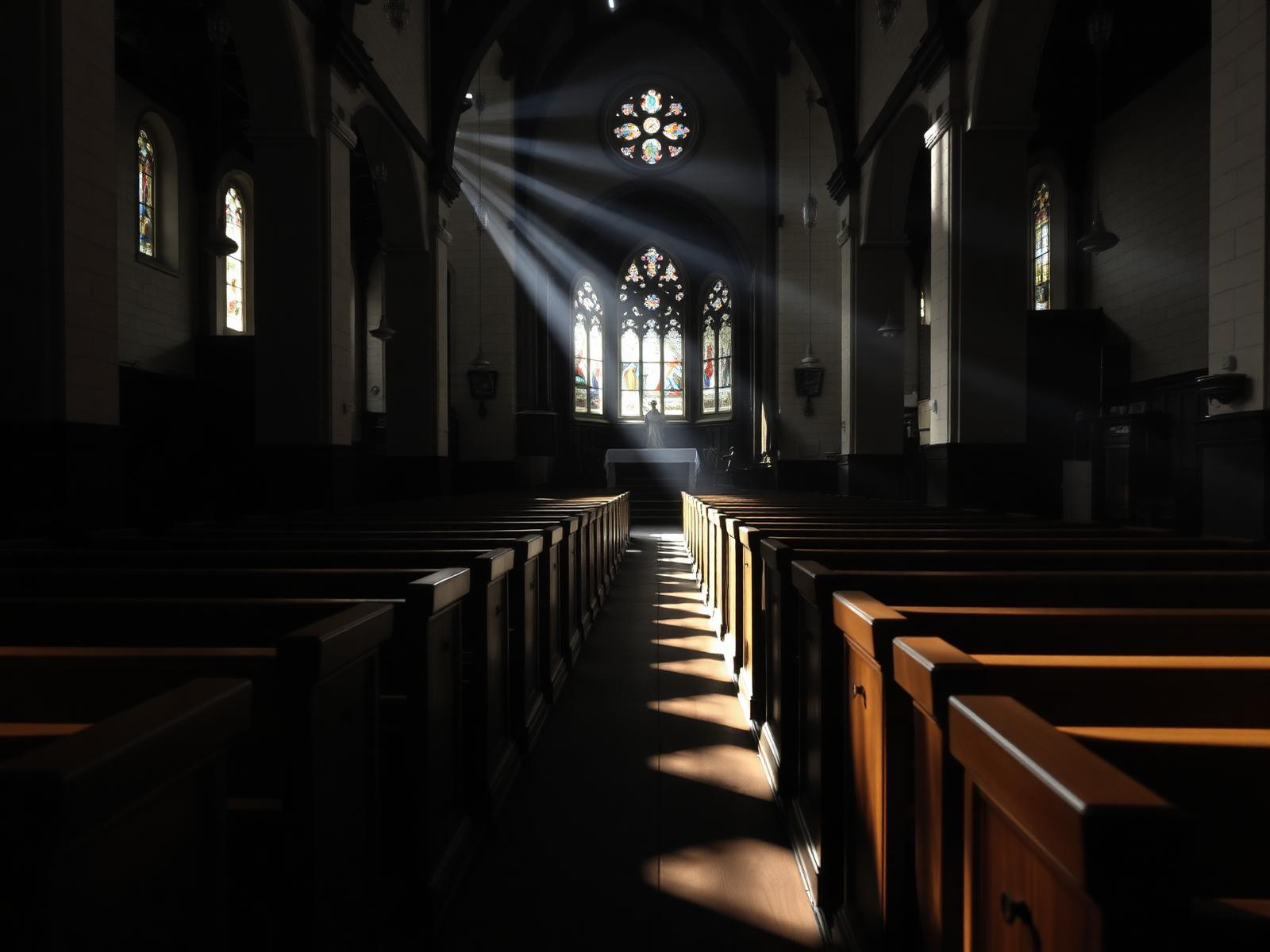 Light along the nave